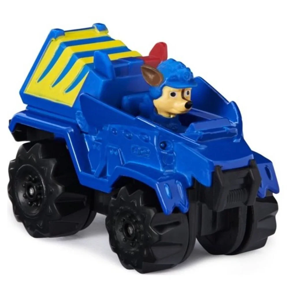 NIB Nicklelodeon Paw Patrol Mighty Pups Super Paws True Metal Car Toy - Chase